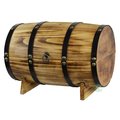 Vintiquewise Wooden Barrel Treasure Chest QI003066